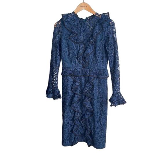 Alexis Mariette Dress in Navy Lace - Picture 2 of 16